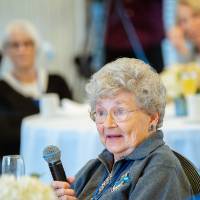 woman with microphone